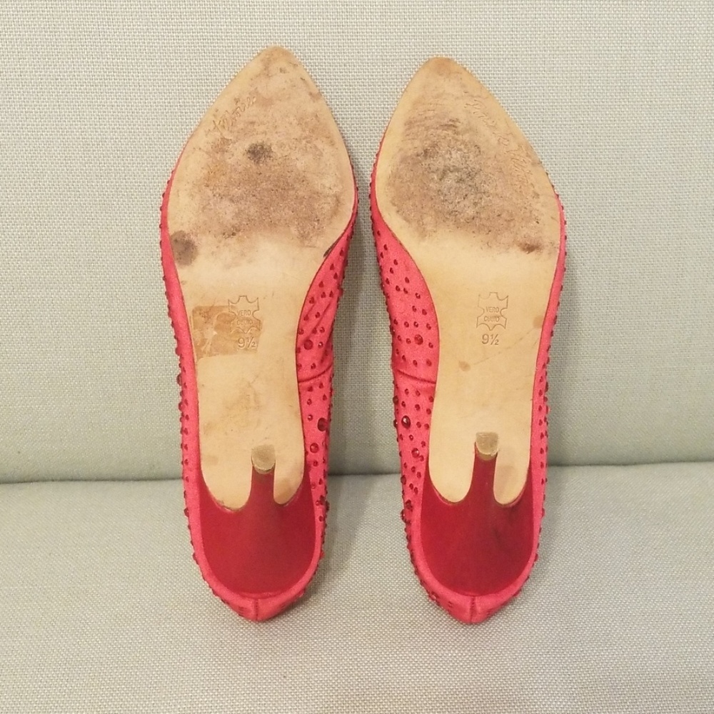 POUR LA VICTOIRE red rhinestone pumps - Picture 3 of 8